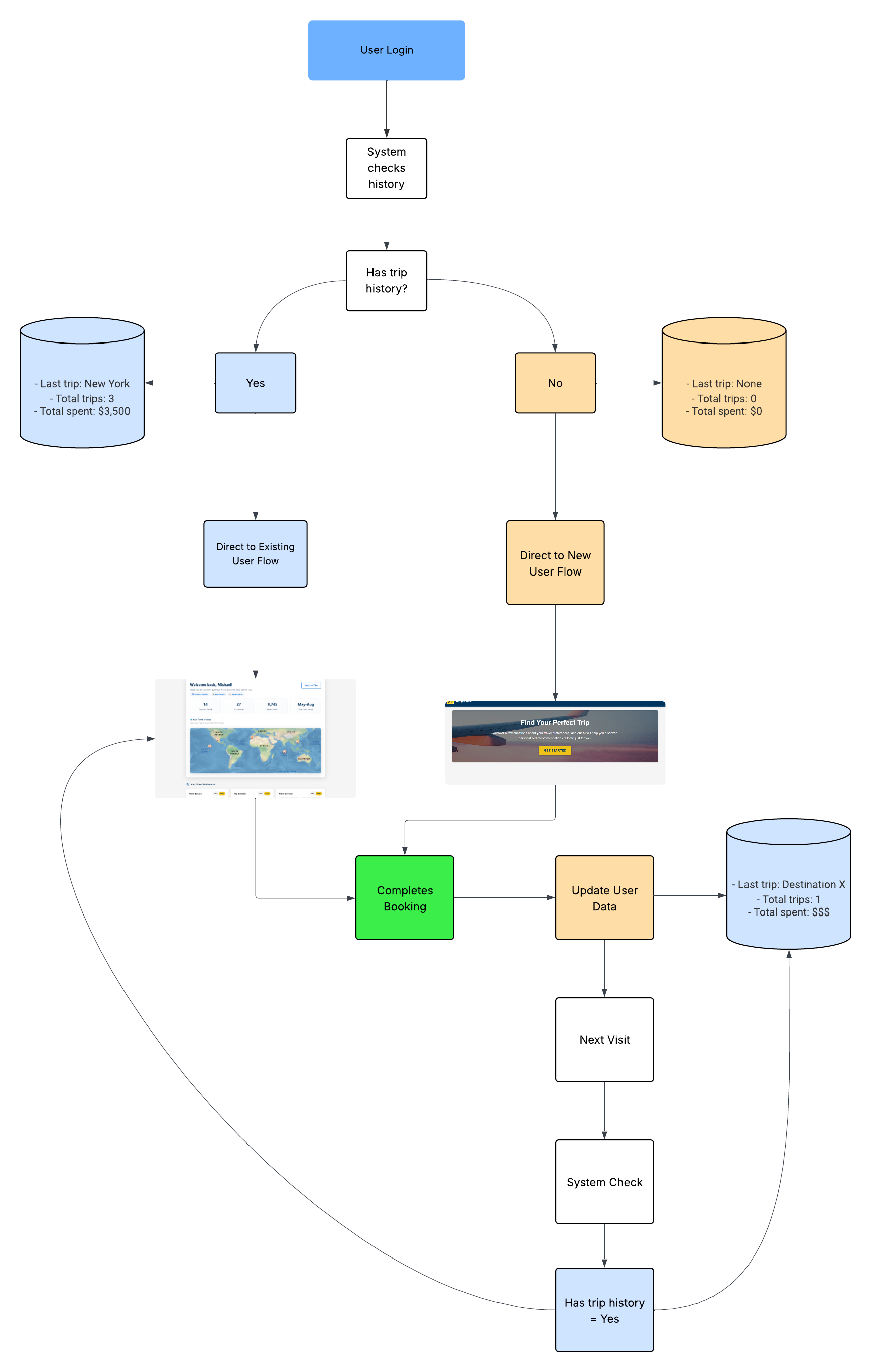 User Flow Logic Diagram